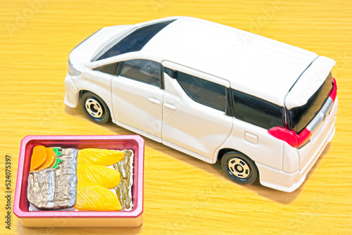 Wallpaper Mural Japanese lunch box and white car Torontodigital.ca