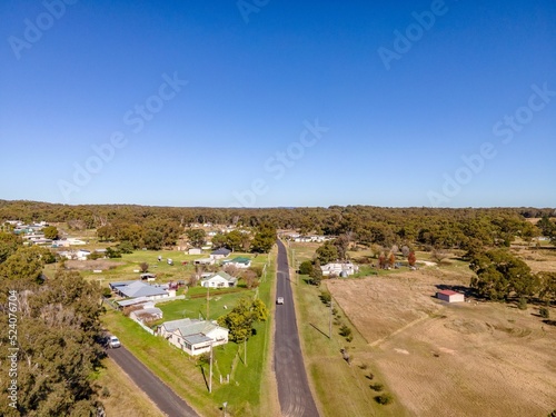 Aerial landscape of Emmaville town photo