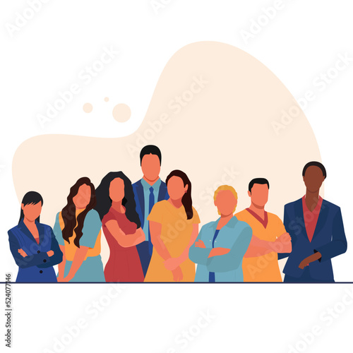 People. A group of people. Vector illustration. Poster, flyer, banner, postcard.