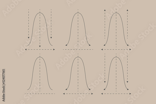 Bell curve symbol design vector flat isolated illustration photo