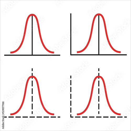 Bell curve symbol design vector flat isolated illustration