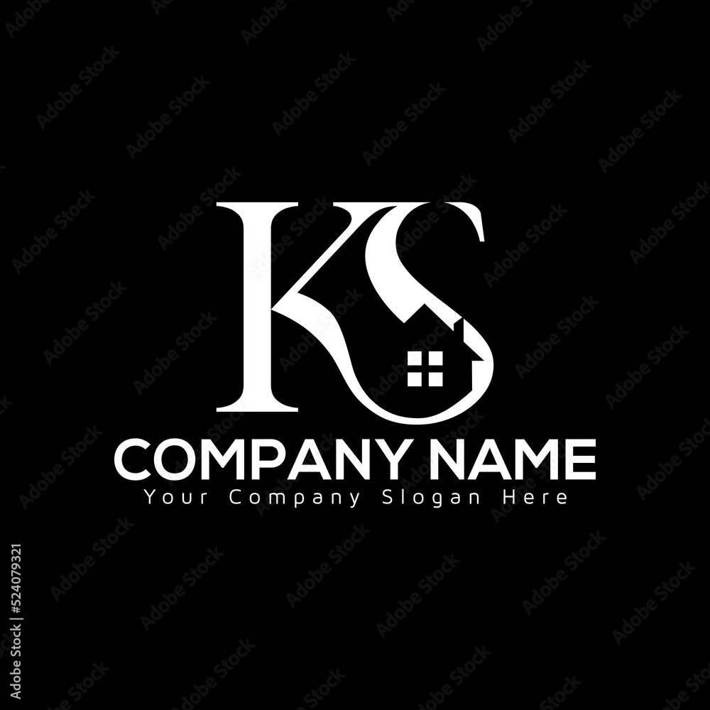 KS logo design in vector for construction, home, real estate, building, and property. creative elegant ks home logo icon KS logo design in vector for construction, home, real estate, building, and property. creative elegant ks home logo icon