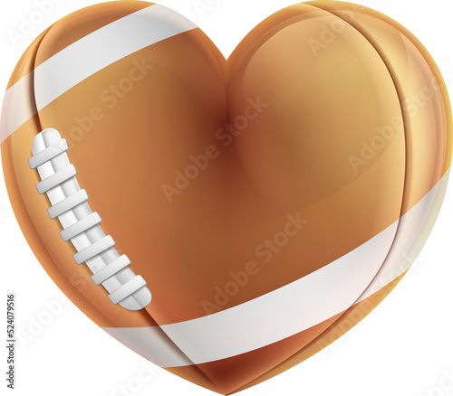 Heart Shape American Footba...