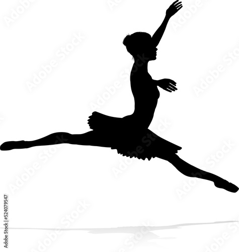 Ballet Dancer Dancing Silhouette photo