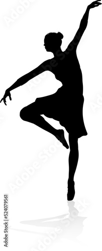 Dancing Ballet Dancer Silho...