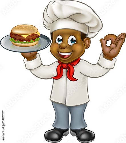 Chef Holding Burger