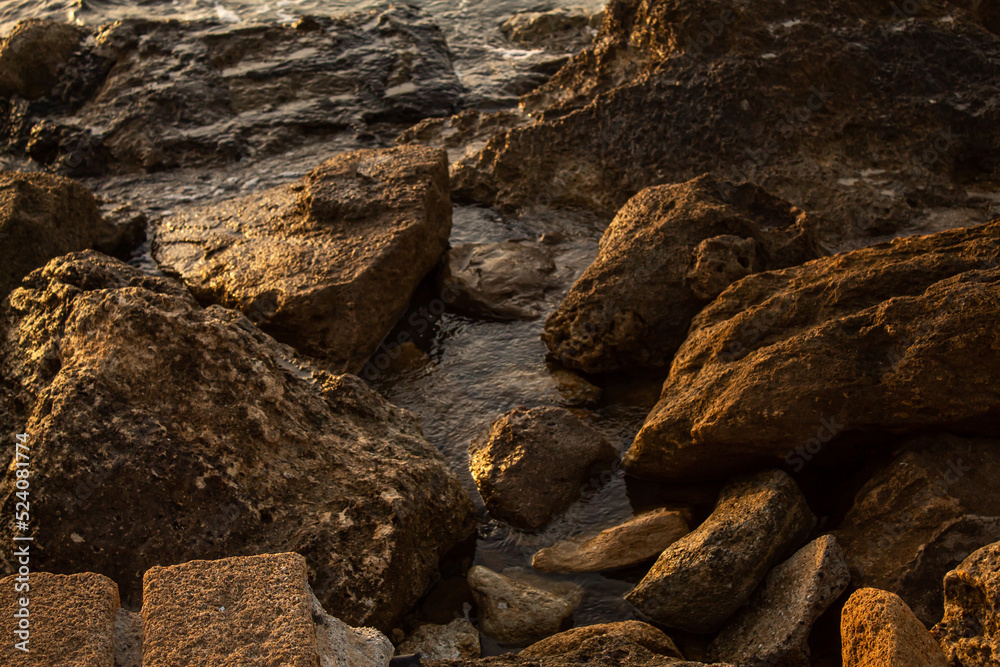 Le Castella, Calabria, Italy, rocks on the beach Le Castella, Calabria, Italy, rocks on the beach