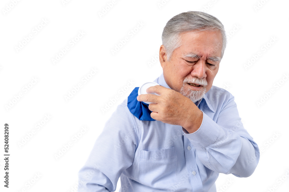 Health problems shoulder Pain, Senior man applying ice pack on shoulder, Elderly man enduring awful ache, old man with suffering having painful expression shoulder pain. Health problems shoulder Pain, Senior man applying ice pack on shoulder, Elderly man enduring awful ache, old man with suffering having painful expression shoulder pain.