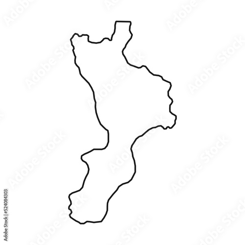 Calabria Map. Region of Italy. Vector illustration.