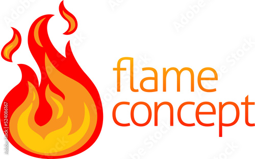 Fire Flame Icon Concept photo