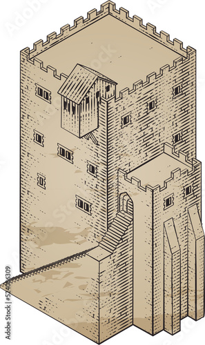 Medieval Building Map Icon ...