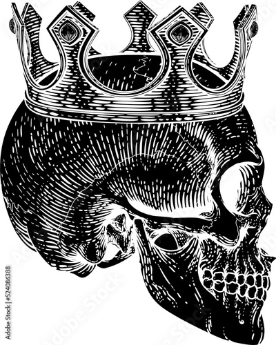 Skull Human Skeleton King w...