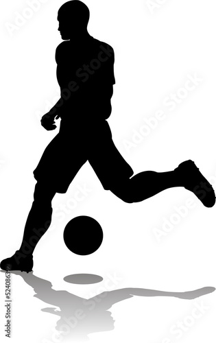 Soccer Football Player Silh...