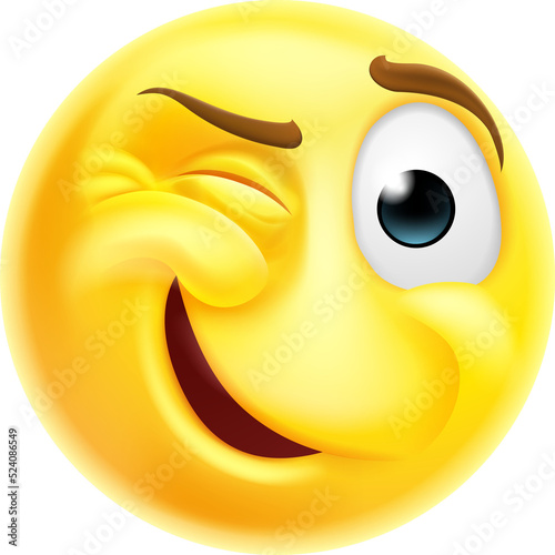 Winking Cheeky Emoticon Car...