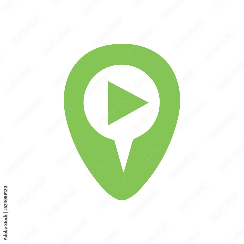 Minimal Logo Design with Position and Player Button Icons