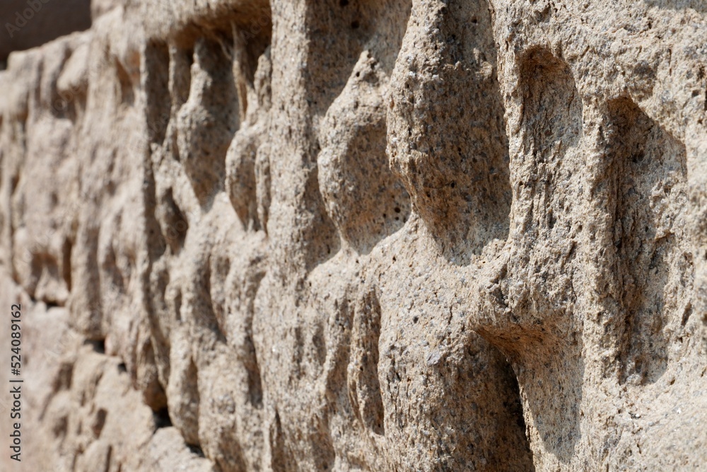 Bas relief rock cut sculptures of gods, people and animals are carved prominently in the monolithic cave temples at Mahabalipuram, Tamil nadu, India Bas relief rock cut sculptures of gods, people and animals are carved prominently in the monolithic cave temples at Mahabalipuram, Tamil nadu, India