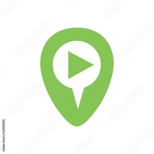 Free Download Minimal Logo Design with Position and Player Button Icons - GFXLoad