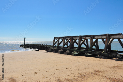 Beach and Former Jetty at landguard, Felixstowe © Peter Moulton