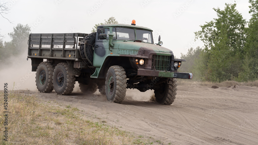 MILITARY TRUCK - Old Russian vehicle at the shows of military enthusiasts
MILITARY TRUCK - Old Russian vehicle at the shows of military enthusiasts