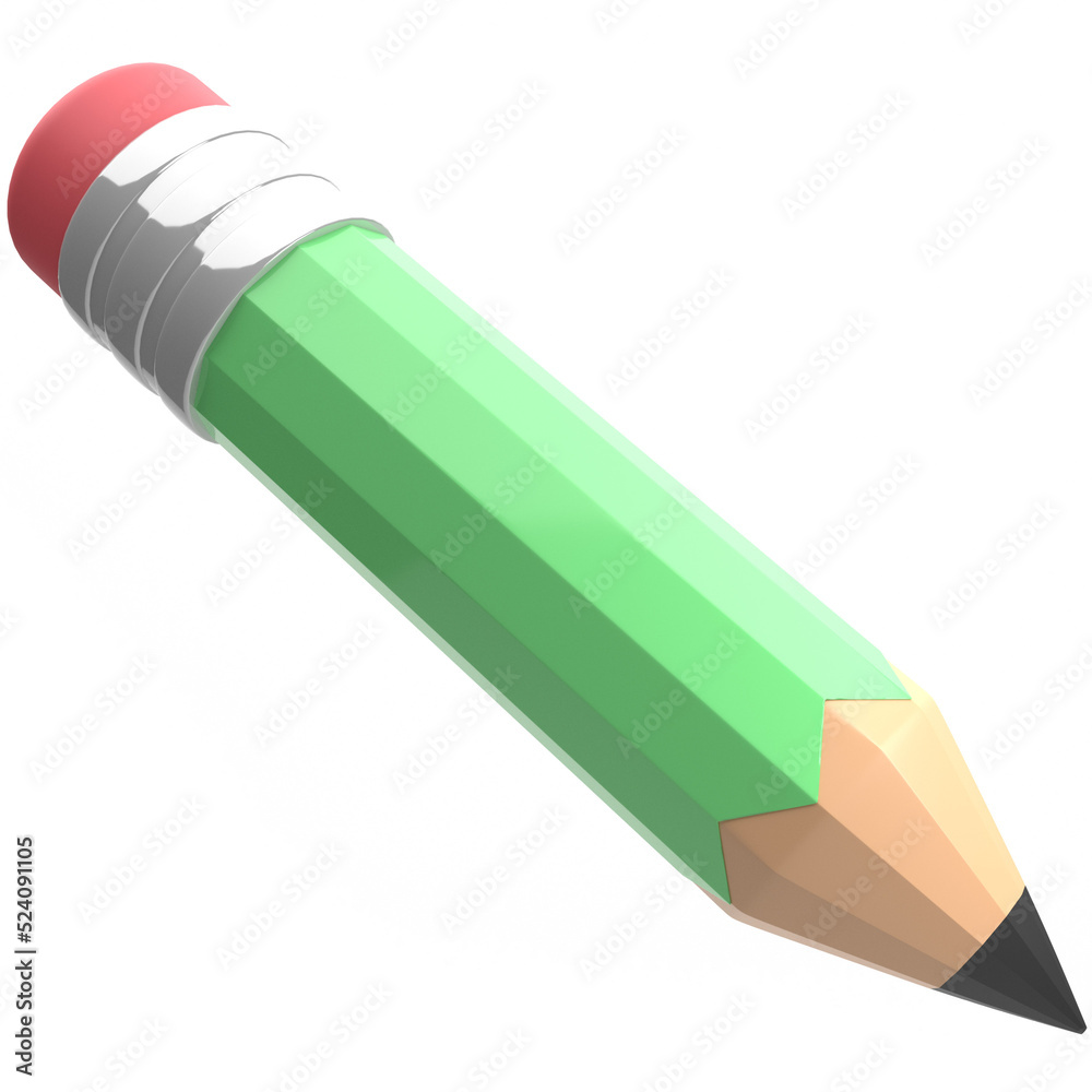 3d cute pencil illustration, for UI, poster, banner, social media post. 3D rendering 3d cute pencil illustration, for UI, poster, banner, social media post. 3D rendering