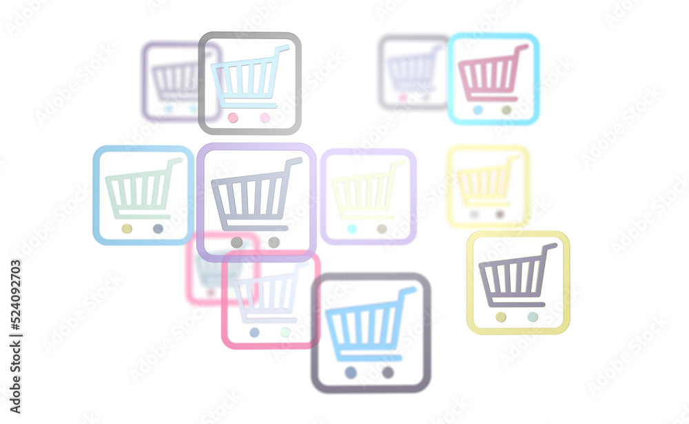 Shopping Cart Flat Design E-Commerce Icon Shopping Cart Flat Design E-Commerce Icon