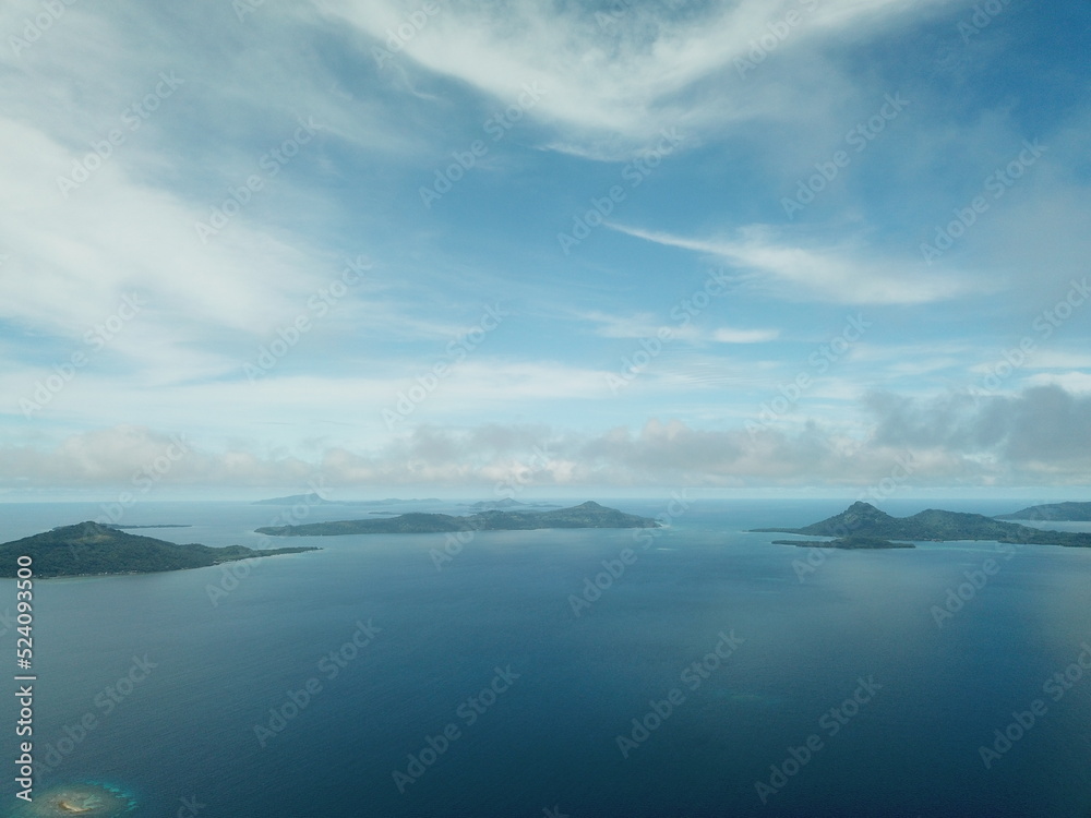 Fototapeta premium Uninhabited island JEEP island in Chuuk, Micronesia. Here is the world's greatest wreck diving destination.
