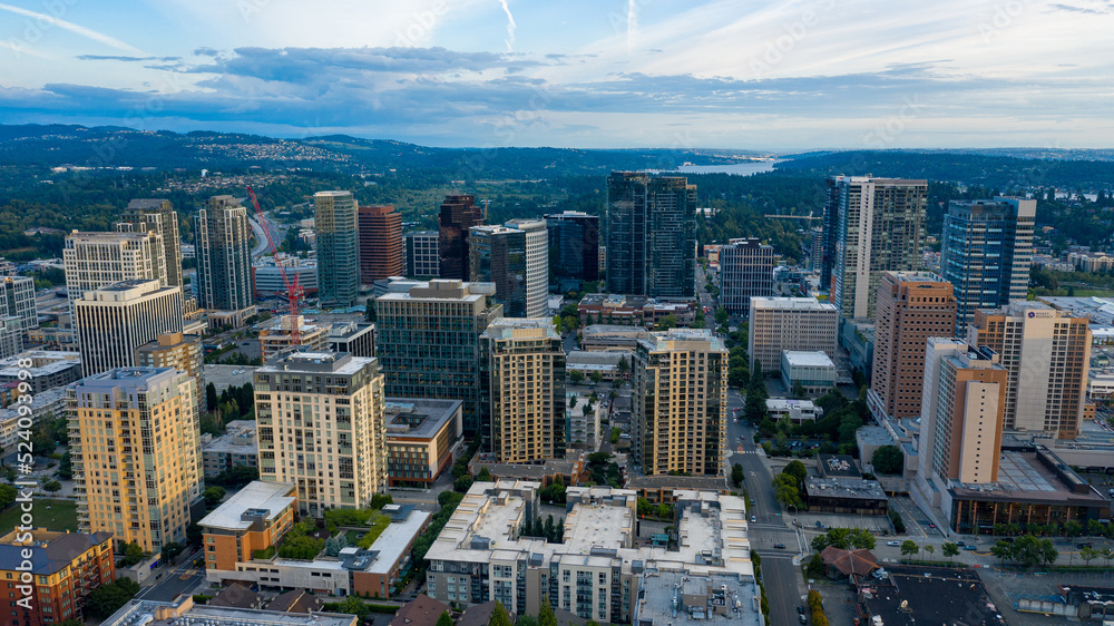 Fototapeta premium The Modern Tech Town of Bellevue Washington