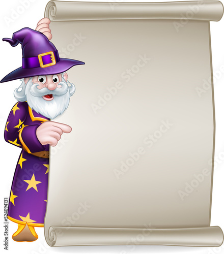 Cartoon Wizard Halloween Sc...