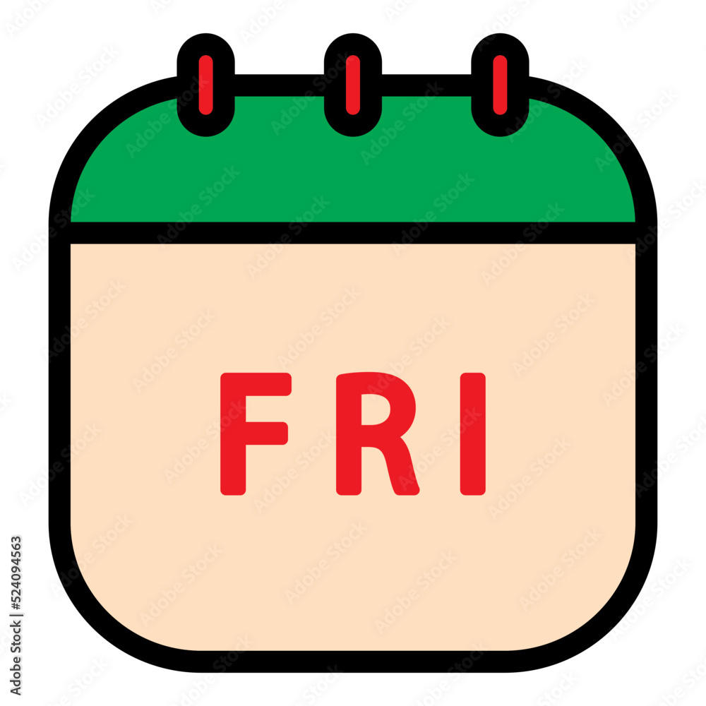 Naklejka premium Day, Date and Month