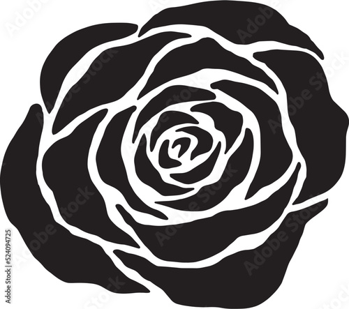 rose flower silhouette