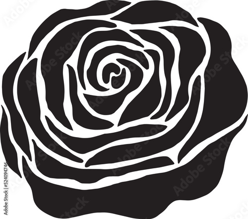 rose flower silhouette