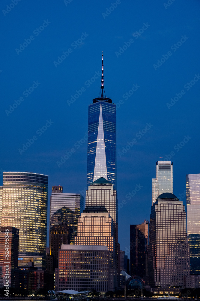 New York city skyline at night