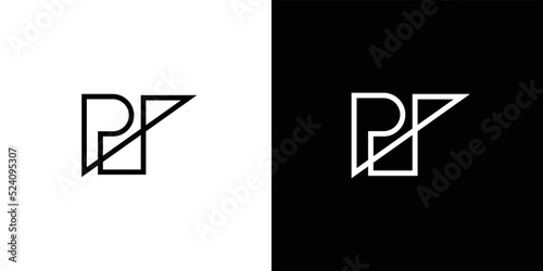 Modern and sophisticated PS letter initials logo design