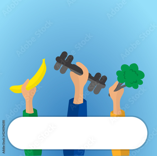 proper nutrition vector illustration