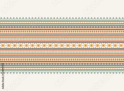 Geometric ethnic oriental pattern background. Design for texture, wrapping, clothing, batik, fabric, wallpaper and background. Pattern embroidery design.