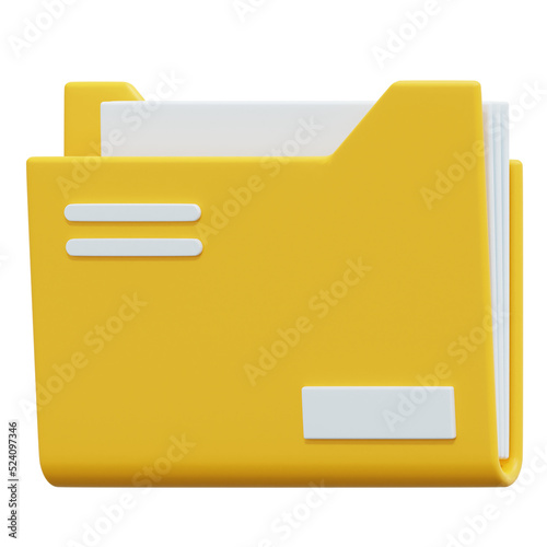 folder 3d render icon illustration