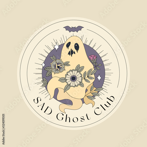 SAD Ghost Club Badge Design Template