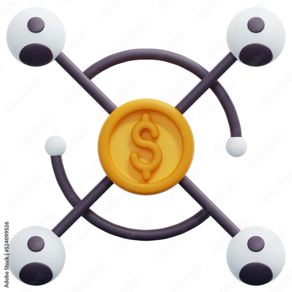 affiliate marketing 3d render icon illustration affiliate marketing 3d render icon illustration