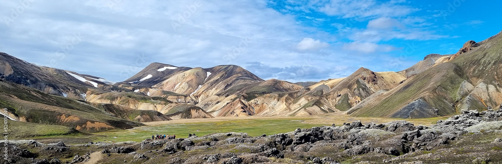 The majestic mountain range in Iceland, formed by a active volcanic activity The majestic mountain range in Iceland, formed by a active volcanic activity