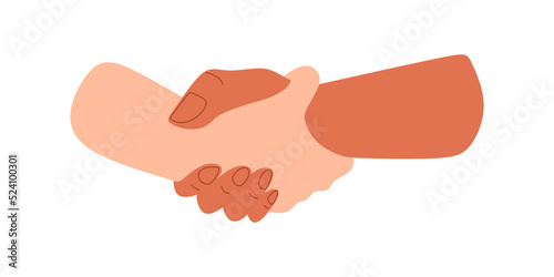 Two hand holding each other help support symbol Vector illustration