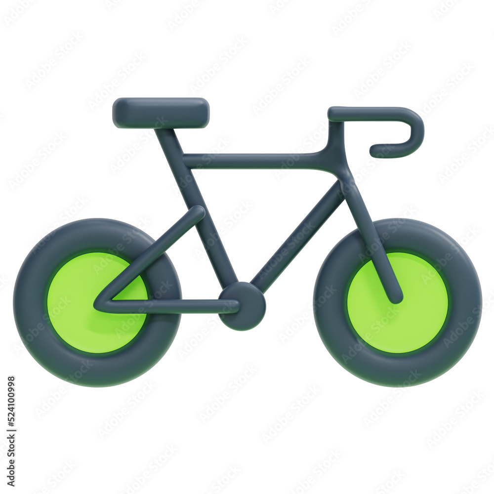 bicycle 3d render icon illustration