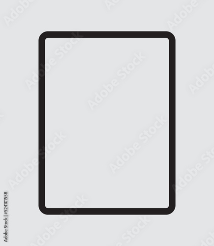 tablet frame on white background