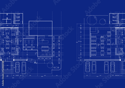 Floor plan designed building on the drawing.