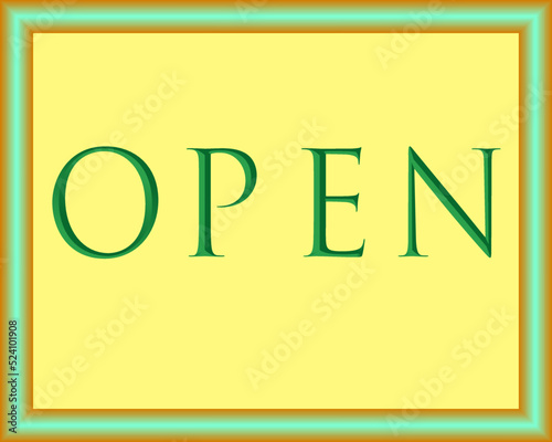 sign on a yellow background