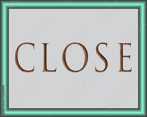 sign on a grey background