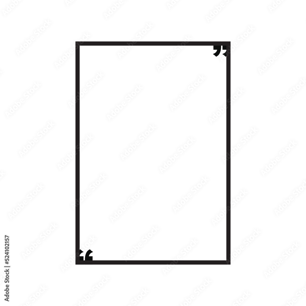 Frame, Speech bubble, Quote bubble. Citation text box template design illustration vector. Frame, Speech bubble, Quote bubble. Citation text box template design illustration vector.