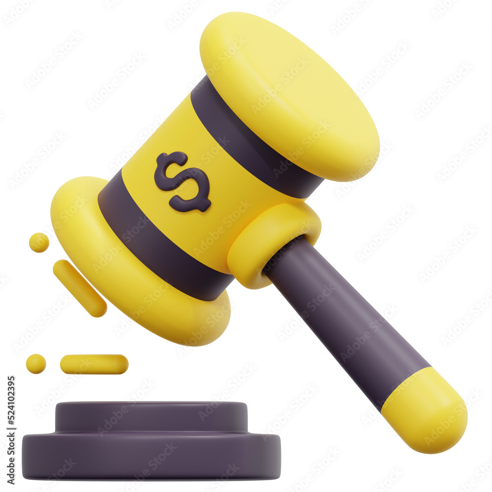 auction 3d render icon illustration auction 3d render icon illustration