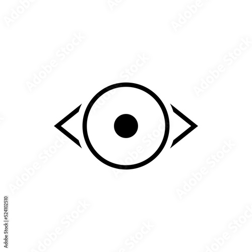 Laser eye surgery linear logo. Vector minimal illustration of outline eye icon. Editable stroke. Design template for medicine clinics or centers, laser eye treatment