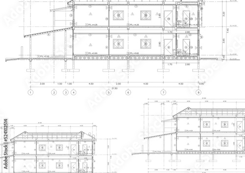 Floor plan designed building on the drawing.