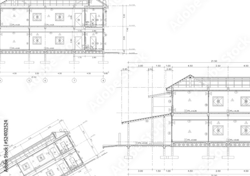 Floor plan designed building on the drawing.